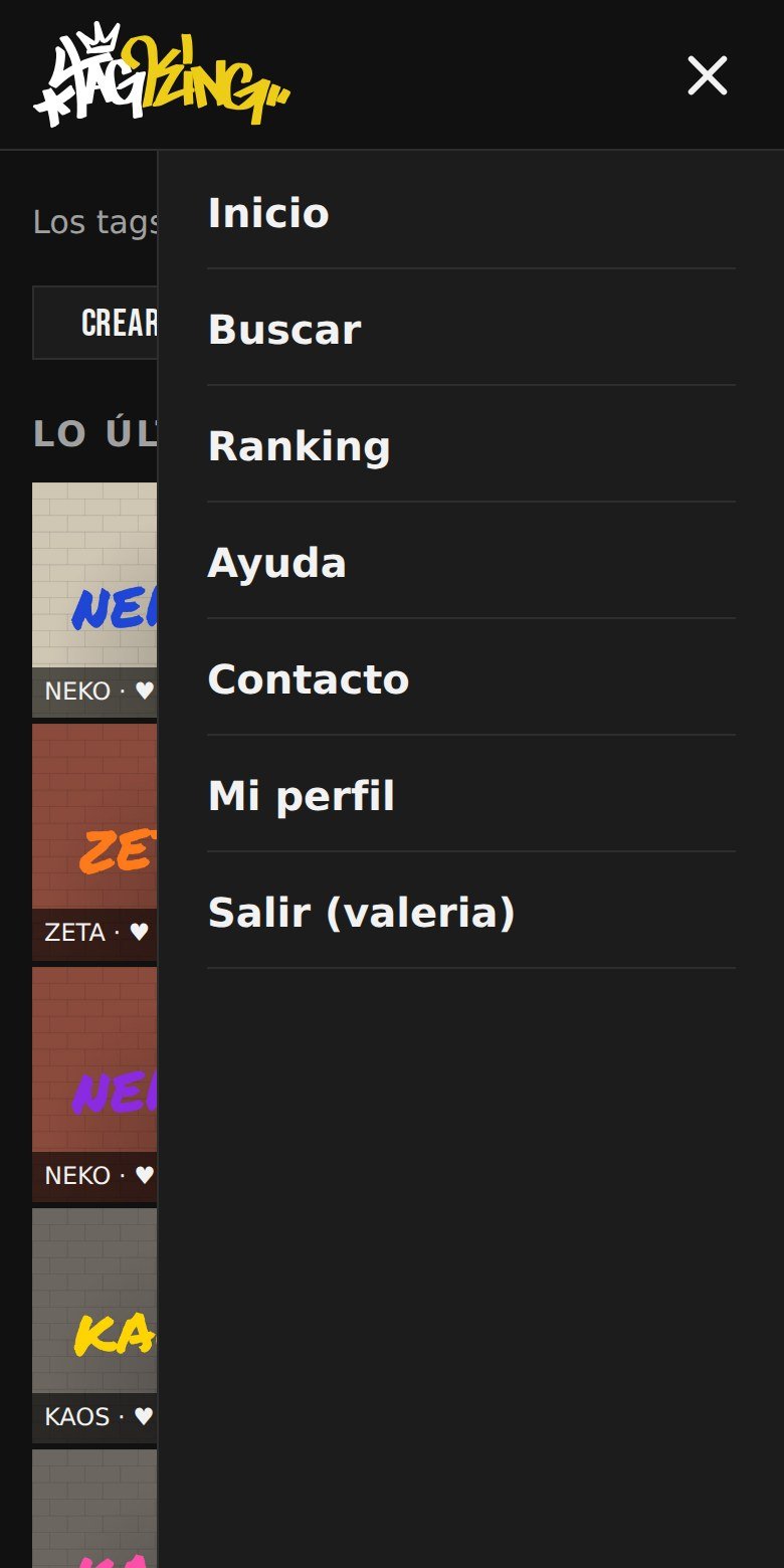 Menú abierto
